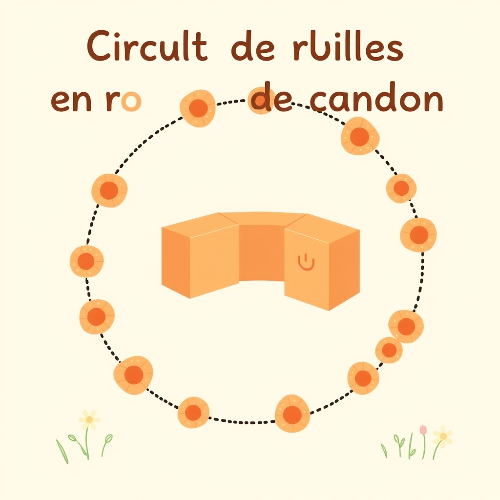 Circuit de billes en rouleaux de carton