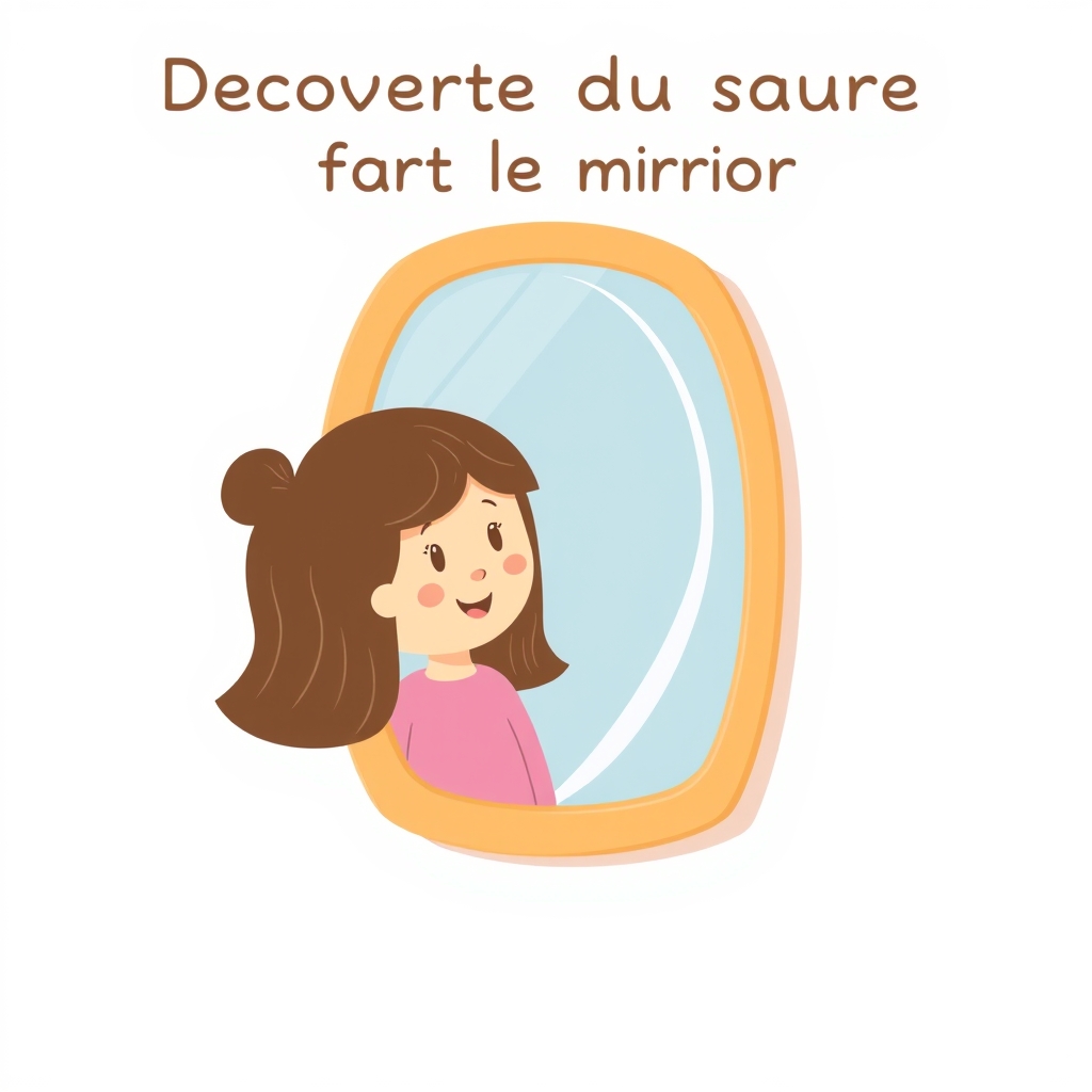 Découverte du visage devant le miroir