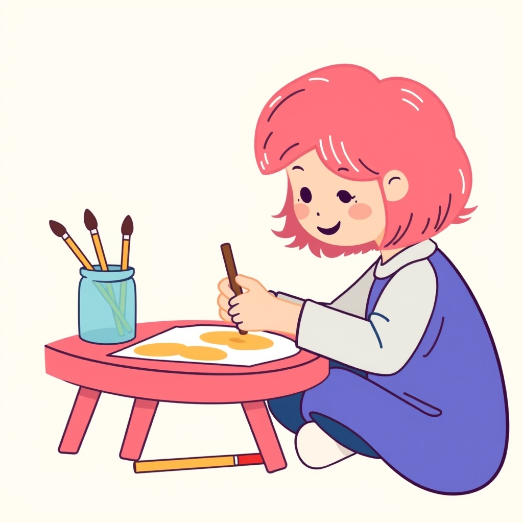 Dessin et peinture aux empreintes de fourchette