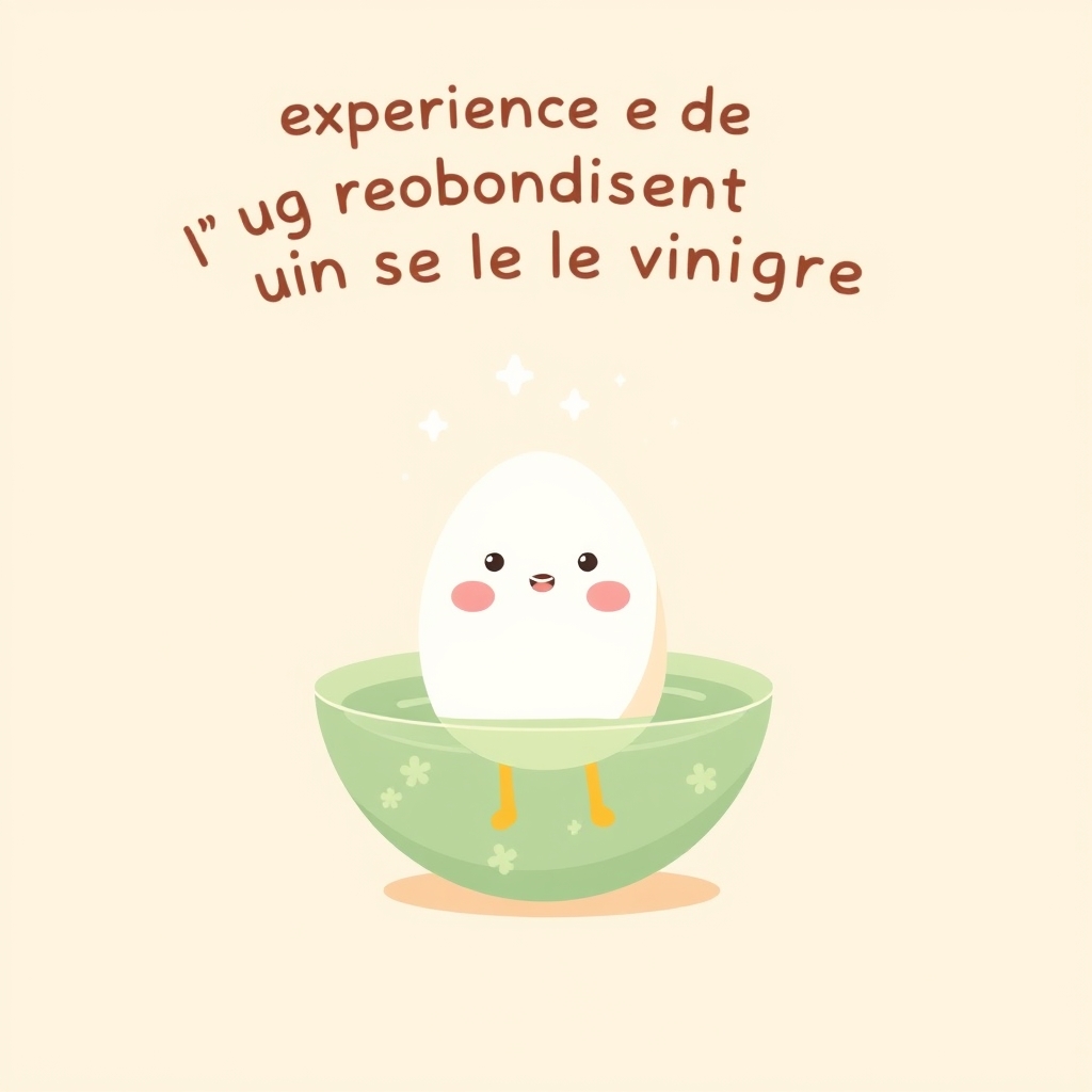L'expérience de l'œuf rebondissant dans le vinaigre
