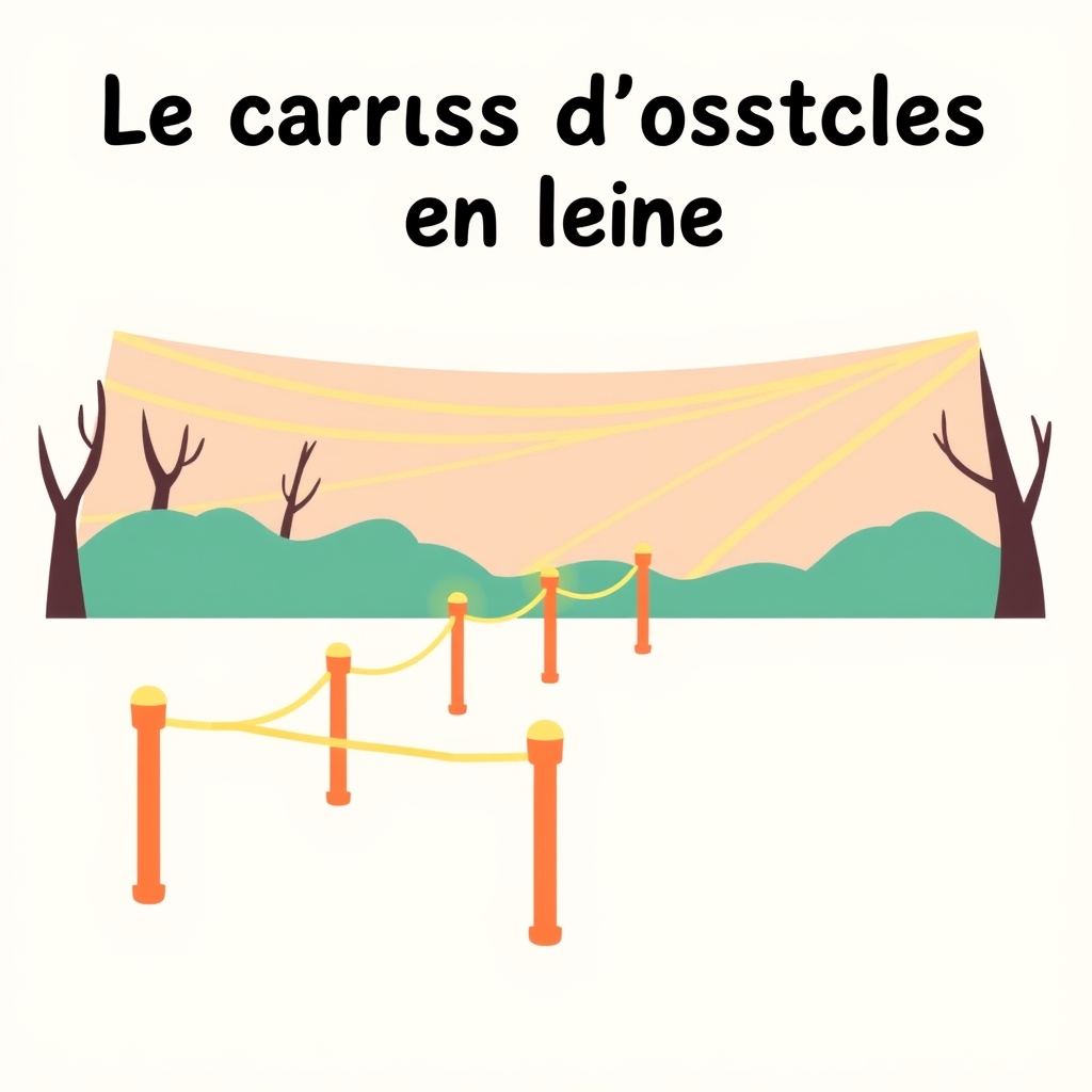 Le parcours d'obstacles laser en fils de laine