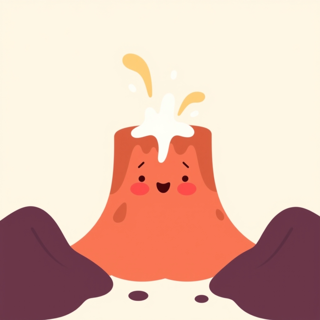Le volcan effervescent au vinaigre et bicarbonate