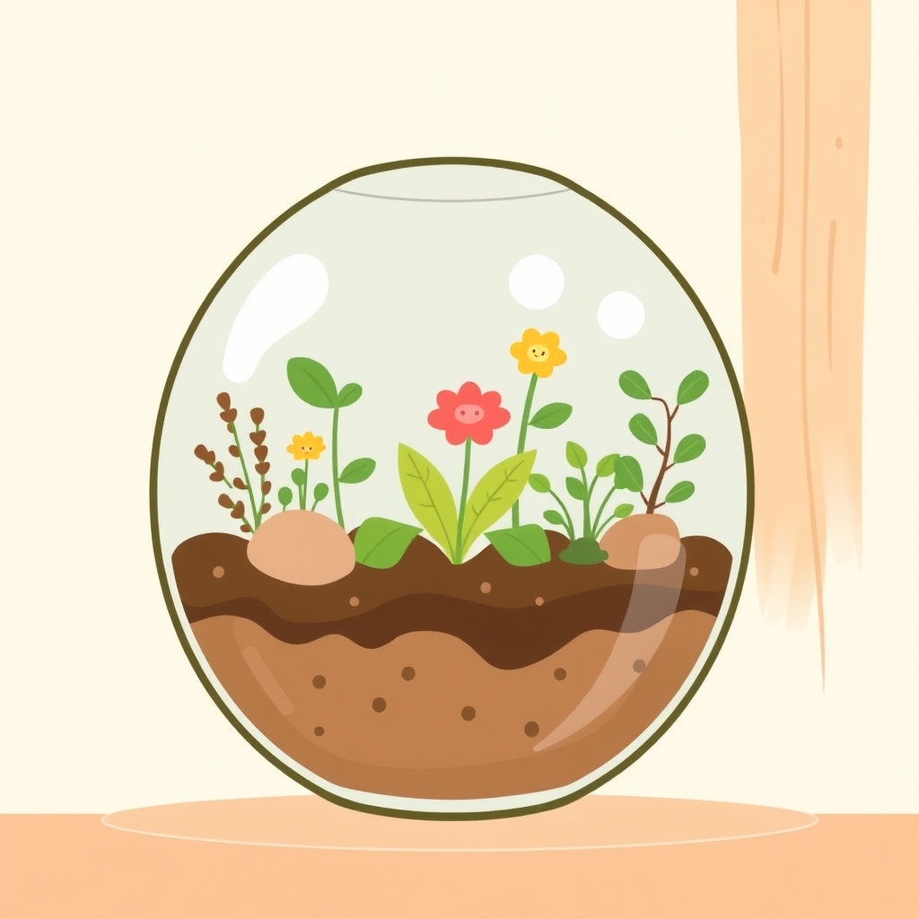 Mon mini-terrarium dans un pot en verre