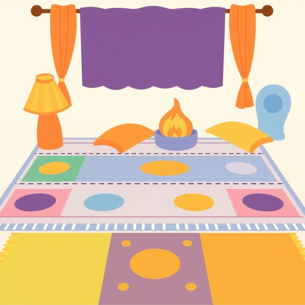 Tapis d'éveil fait maison aux mille coussins