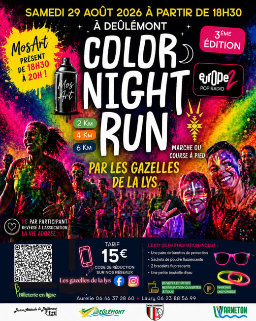 Color Night Run de Deûlémont - 3ème édition