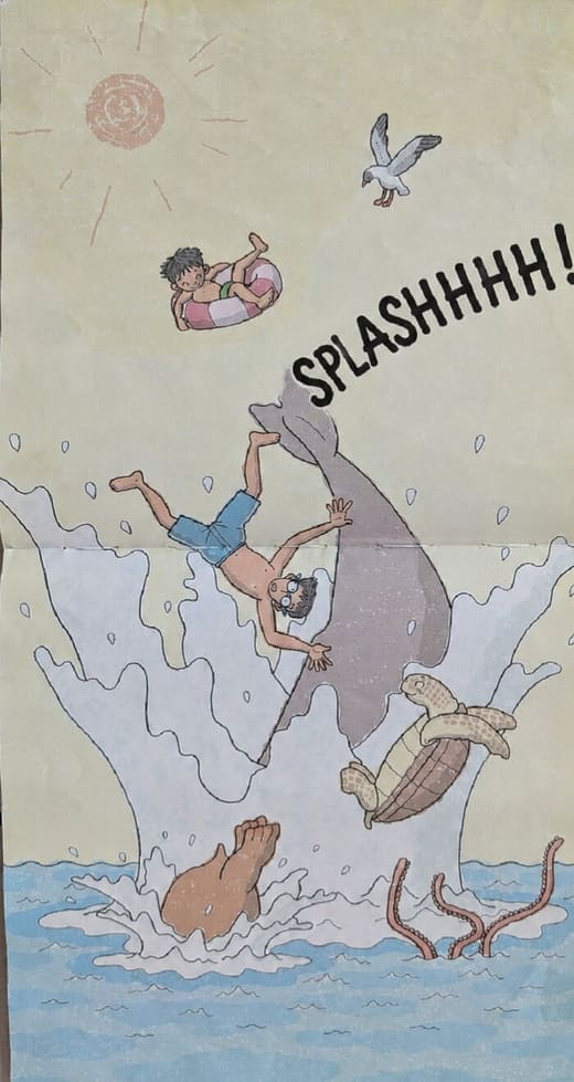 La Méditerranée. Splaaash!