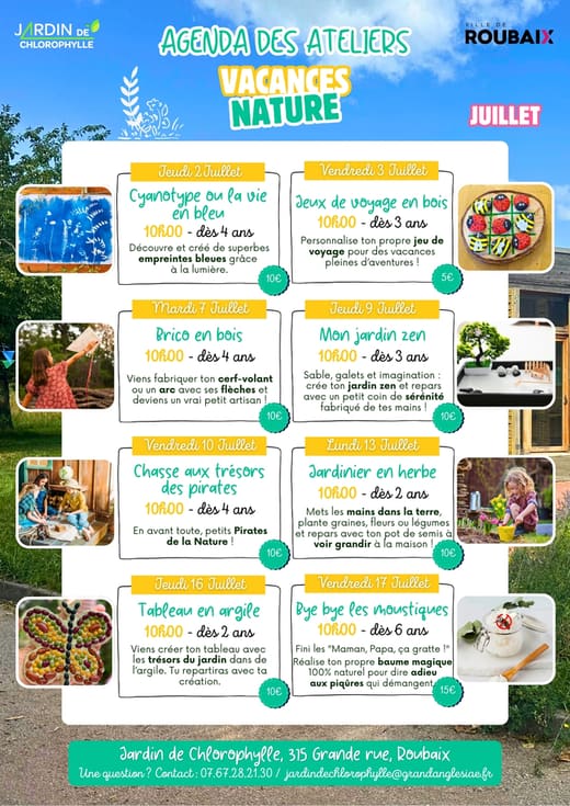 Vacances Nature au Jardin de Chlorophylle